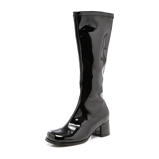 1.75 Inch Heel Black Costume Gogo Boots | Child X-Large