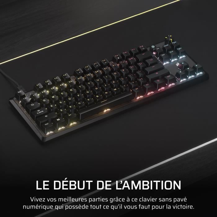 Gaming Keyboard - CORSAIR - K70 Core TKL - RGB - MLX Red v2 Switches - Wired