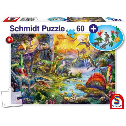 Dinosaurs - With Add on (dinosaurs' figurines) - 60 pcs - Schmidt Spiele