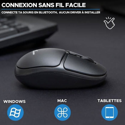 Wireless Mouse - BLUESTORK - Office 25 - PC/MAC - Black - 2.4 GHz Connection - Long Battery Life