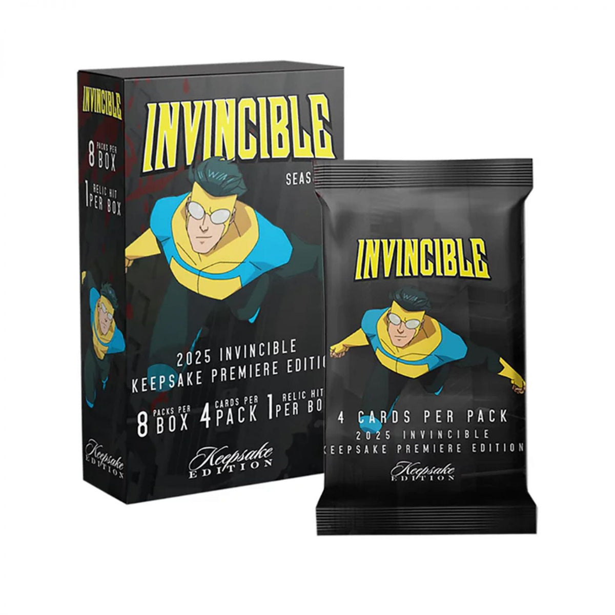 Invincible 2025 Season 1 Keepsake Premiere Trading Card Blaster Box | 8 Packs
