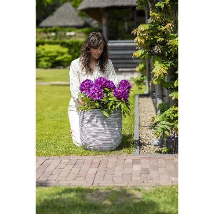 Capi Jardiniere Nature Rib 35 x 34 cm Ivory KOFI932