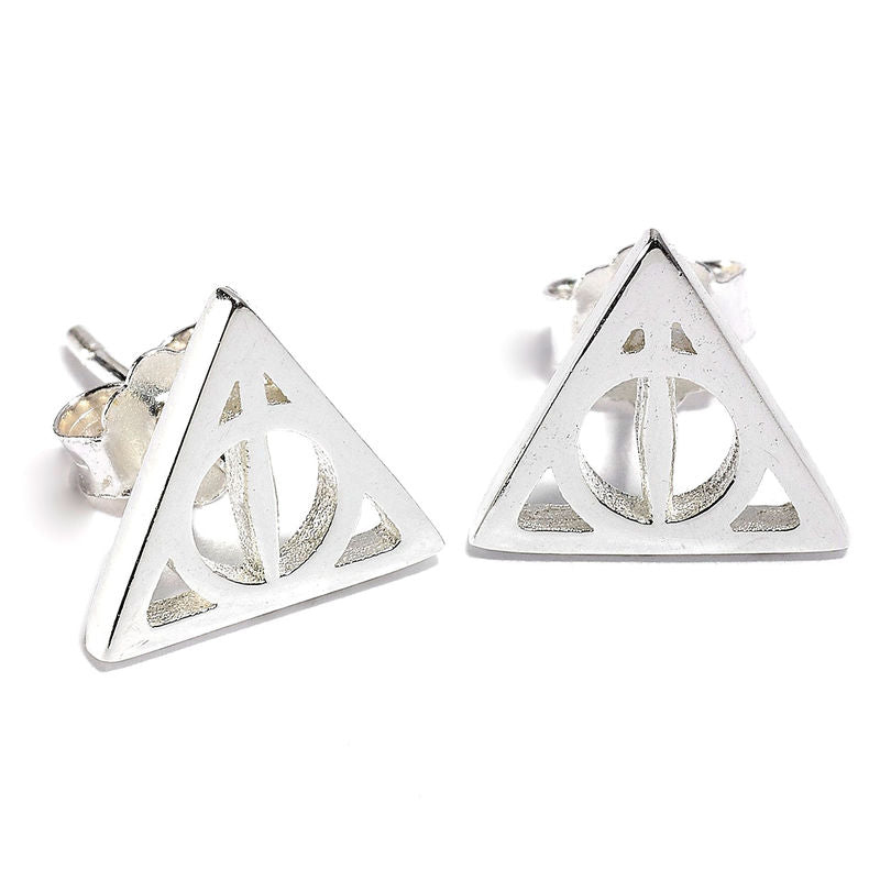 Harry Potter Deathly Hallows silver earrings