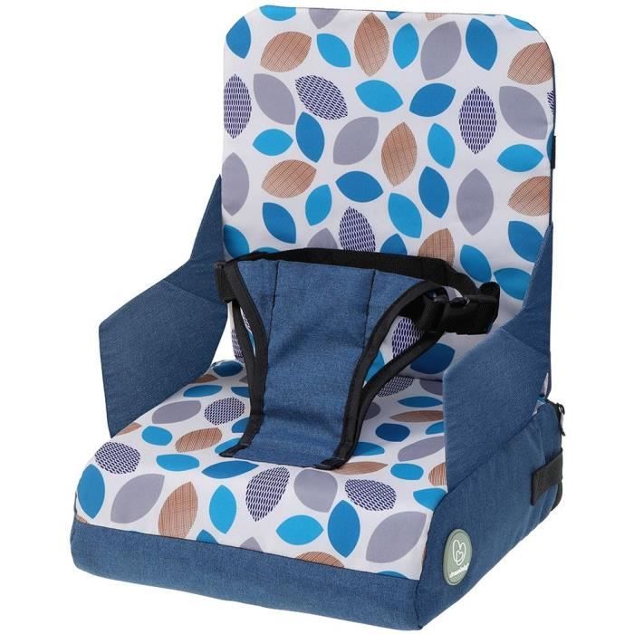 DREAMBABY Portable Feeding Booster Seat - Grab 'N Go - Leaves - Blue