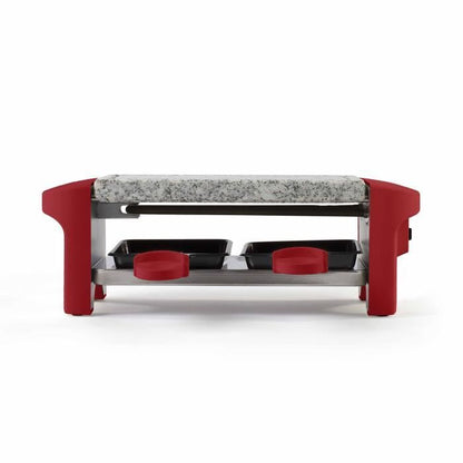 LIVOO DOC156RC - Raclette machine 2 people - 350W - Removable granite tray - Non-slip feet - Chili red