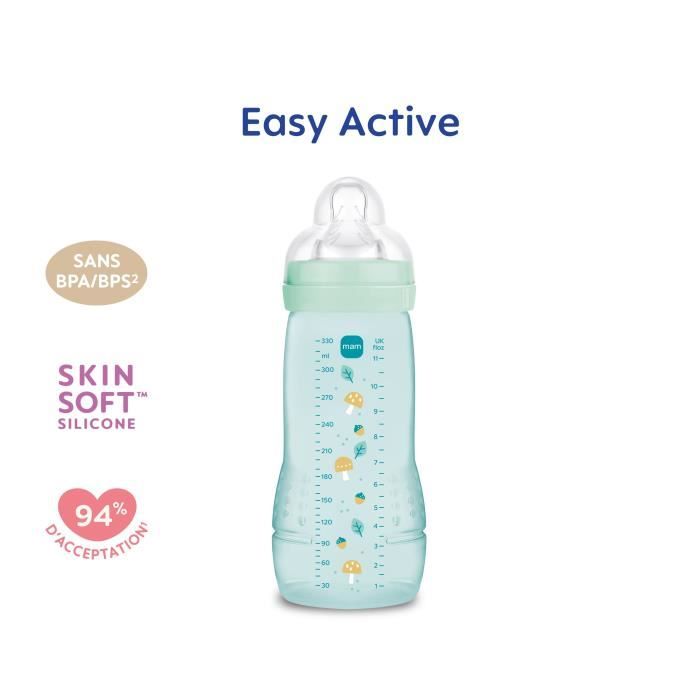 Baby bottle - MAM BABY - Easy Active - +6 months - 330 ml - X flow teat - Ice