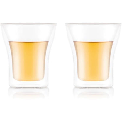 Set of 2 glasses - BODUM - Assam - Double wall - 0.2 l - Transparent