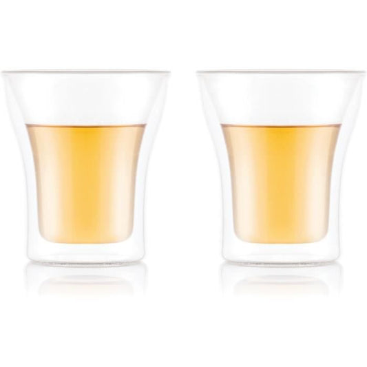 Set of 2 glasses - BODUM - Assam - Double wall - 0.2 l - Transparent