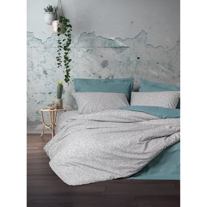 Bedding set - 1 duvet cover 220 x 240 cm + 2 pillowcases 60 x 60 cm - 100% cotton - Mint