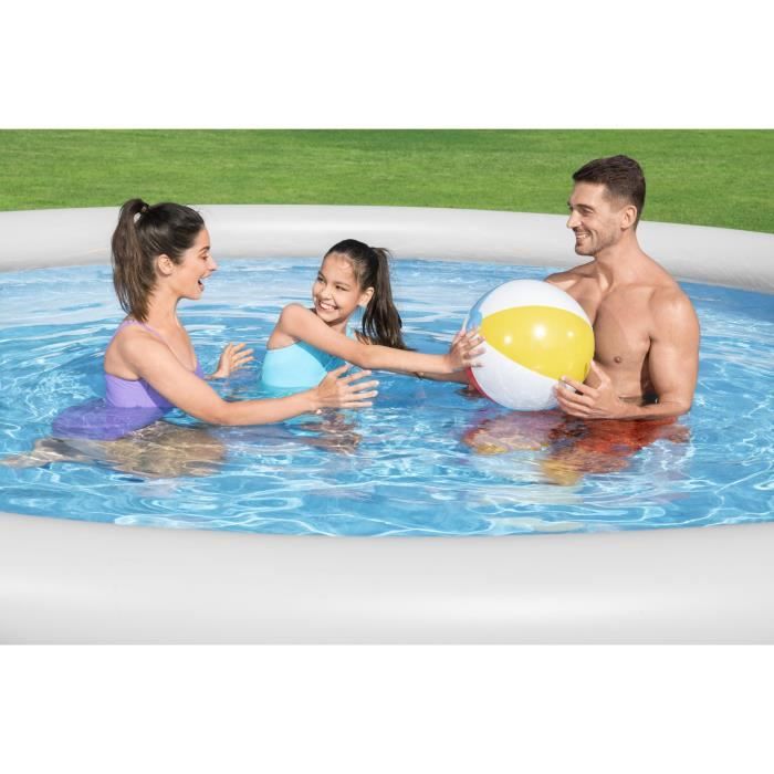 Kit -ground above -ground pool kit Bestway - Fast Set  - 457 x 84 cm - Round (delivered with a pump and filtration cartridge)