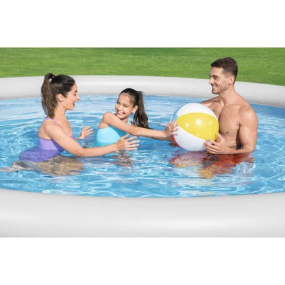 Kit -ground above -ground pool kit Bestway - Fast Set  - 457 x 84 cm - Round (delivered with a pump and filtration cartridge)
