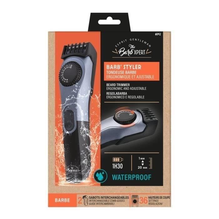 THE BARB' XPERT 6042 battery-powered beard trimmer - Lithium battery - 19 cutting heights - 1h 30 autonomy - LED indicator
