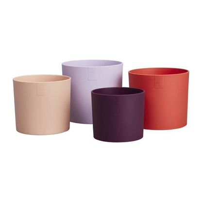 Flower pot - Elho - Lex Pott - Set 15 - Purple Red Pink Violet - L 15 x W 14.8 x H 14 cm - Indoor - 100% recycled