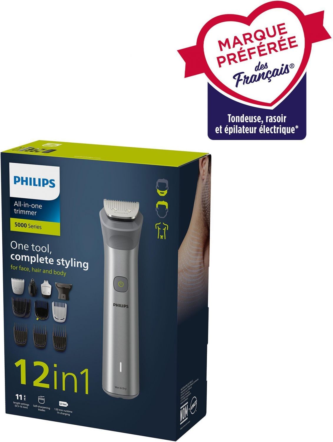 Hair clipper - PHILIPS - MG5940/15 - Cordless - 12 accessories - Stainless steel