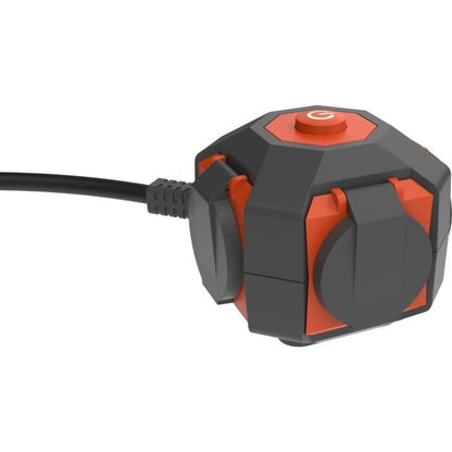 Power Globe - QUARX - IP44 - 4 sockets, switch, 3m cable
