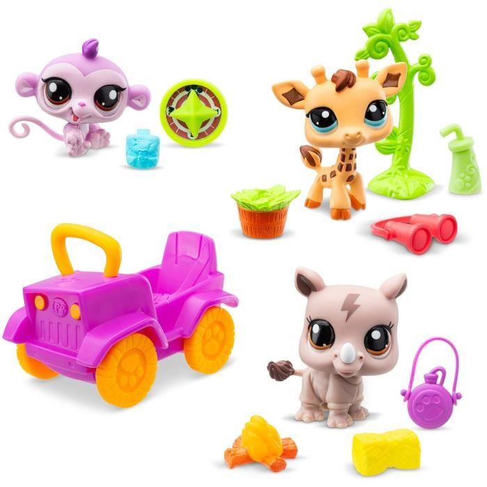 BANDAI - Littlest Pet Shop - Safari Pack - 3 animals and accessories - BF00524