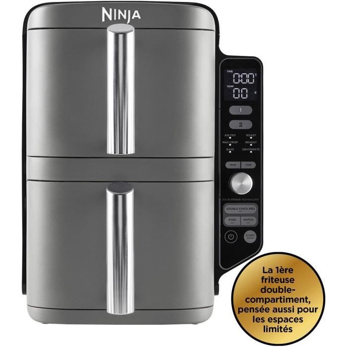 NINJA Foodi Oil-Free Fryer - Double Stack SL400EU - 9.5 L - 2 Independent Cooking Drawers - 6 Cooking Modes - 2470W