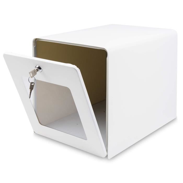 BURG WACHTER BALNEAUR STEEL GALVANISE STEEL - Glass rear door - White