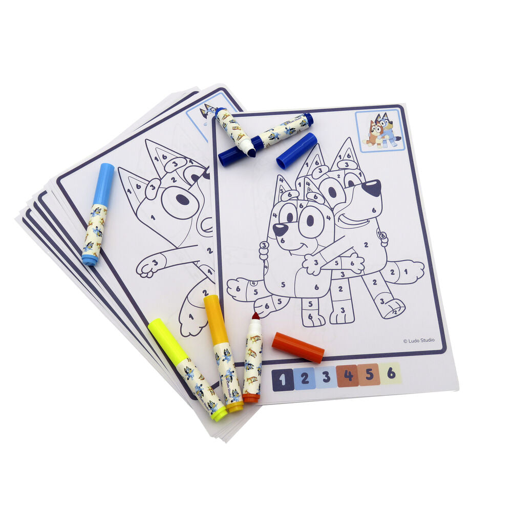 Bluey Colouring numbers set