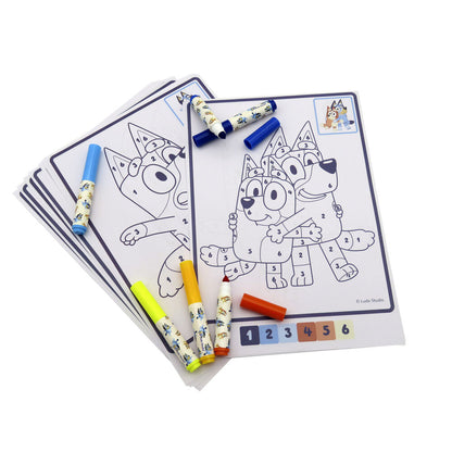 Bluey Colouring numbers set