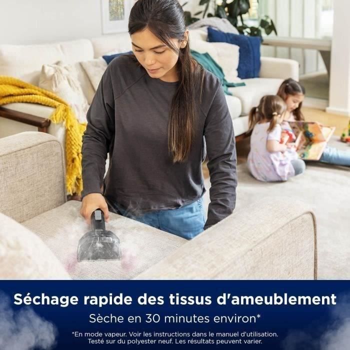 NEW BISSELL SpotClean HydroSteam Select - Steam Cleaner - Carpets, Cars, Tiles - 1000 W - 4.5 m - 3 Cleaning Modes