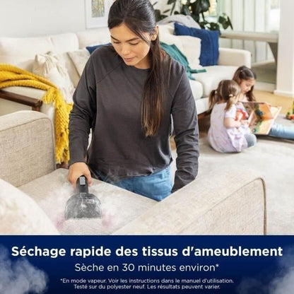 NEW BISSELL SpotClean HydroSteam Select - Steam Cleaner - Carpets, Cars, Tiles - 1000 W - 4.5 m - 3 Cleaning Modes