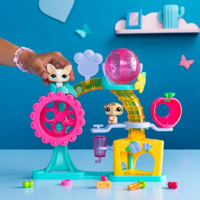BANDAI - Littlest Pet Shop - Fun Factory Box - Playset with 2 animals, decor and accessories - BF00519