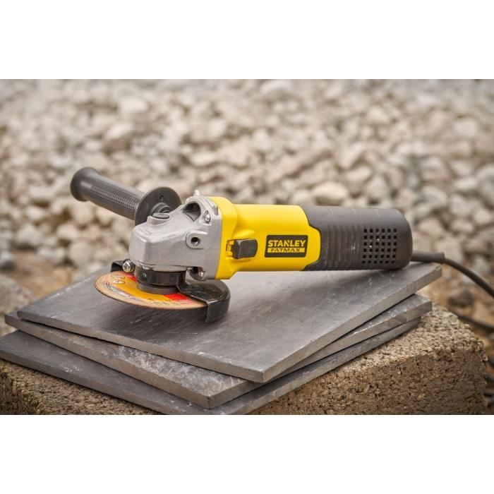 125mm 1-hand grinder - 1100W - Ø 125mm, 6 speeds from 3000 to 11000 rpm - STANLEY FATMAX, FMEG225VS-QS
