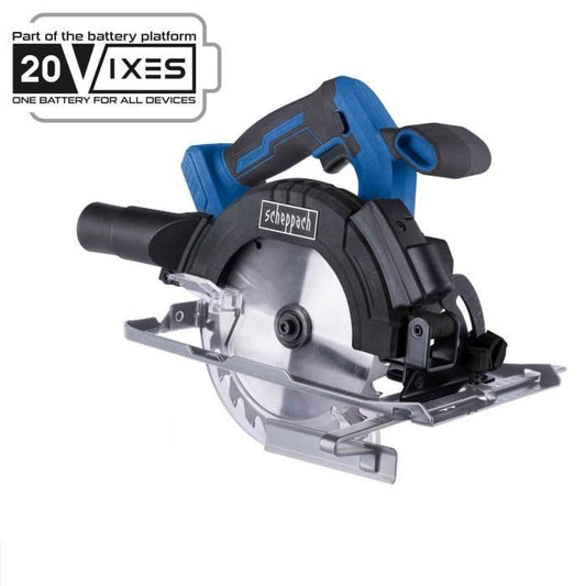 Circular saw - SCHEPPACH - 20V IXES - 165mm - max cut 53mm/90° - 4300rpm - without battery or charger - C-HCS165-X