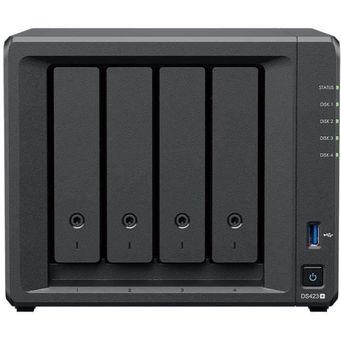 Desktop Nas Synology - 4 Bays - Quad Core - 1.4 GHz - 2 GB of RAM