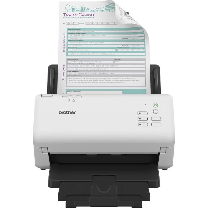 Scanner - BROTHER - ADS-4300 - Office Documents - Duplex - 40 ppm/80 ipm - Ethernet - ADS4300NRE1
