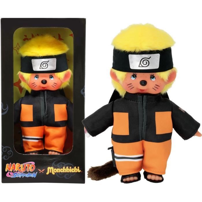 Bandai - Monchhichi - Monchhichi Naruto Shippuden plush toy - 20 cm soft plush toy for children and adults - SE241088