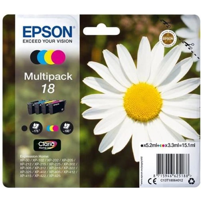 EPSON Multipack T1806 - Daisy - Black, Cyan, Magenta, Yellow