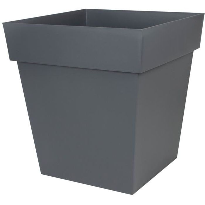 EDA Tuscany square pot - 50 cm - 87 L - Anthracite Gray