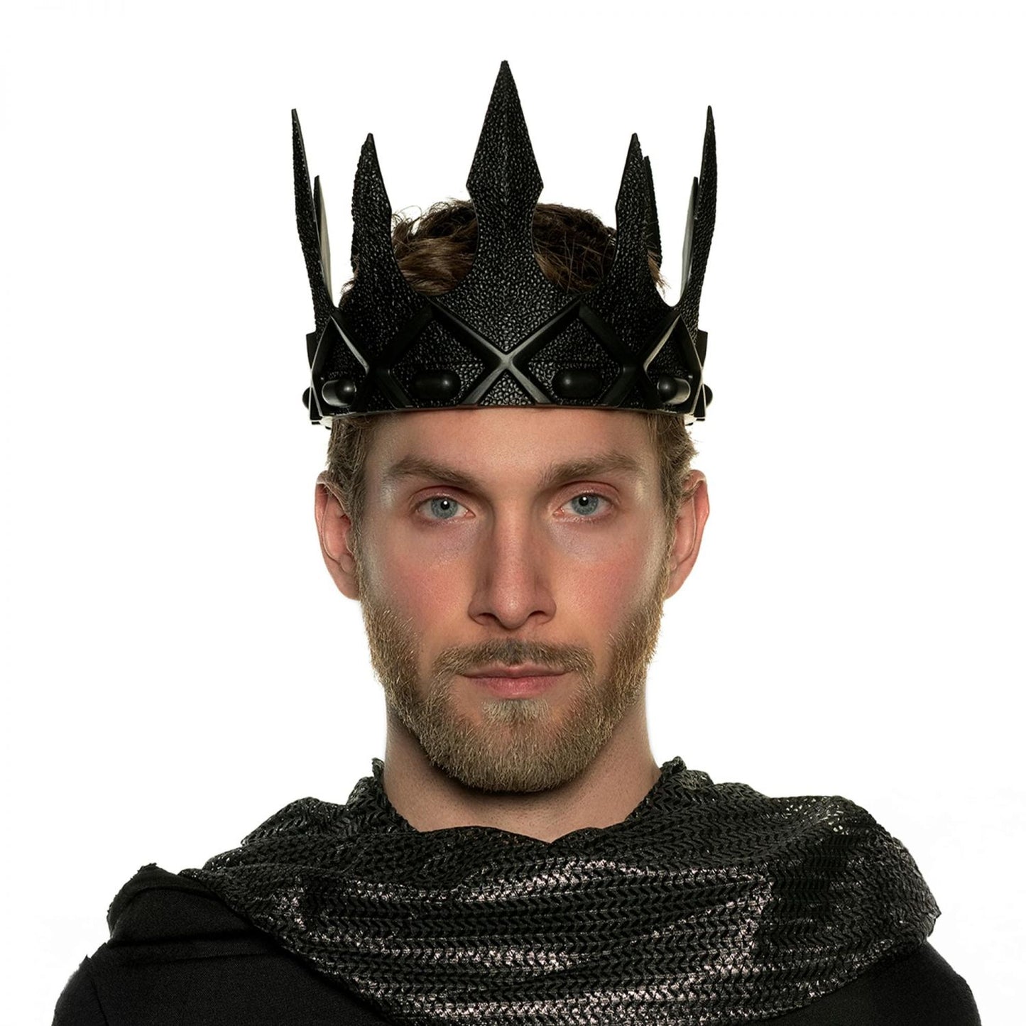 Evil King's Black Adjustable Foam Crown Adult Costume Accessory