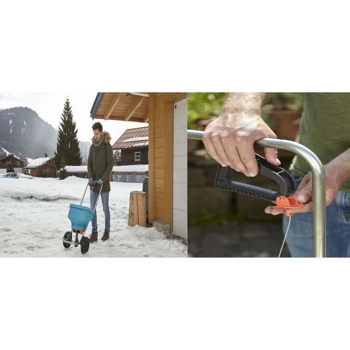 Gardena XL fertilizer on wheels-capacity 18L-Surface 800m² max-6m spreading width-Corrosion protection-(436-20)