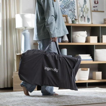 INGENUITY Happy belly deckchair - Chambray, Fixed or rocking position, Ultra-compact folding with storage bag provided