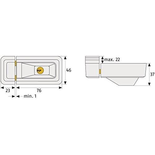 Lock - ABUS - 3010 W KD EK - Universal solution for windows and doors - Solid bolts - Discreet installation