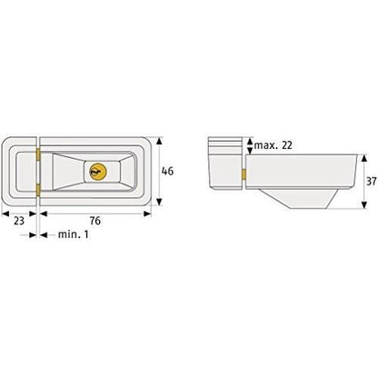 Lock - ABUS - 3010 W KD EK - Universal solution for windows and doors - Solid bolts - Discreet installation