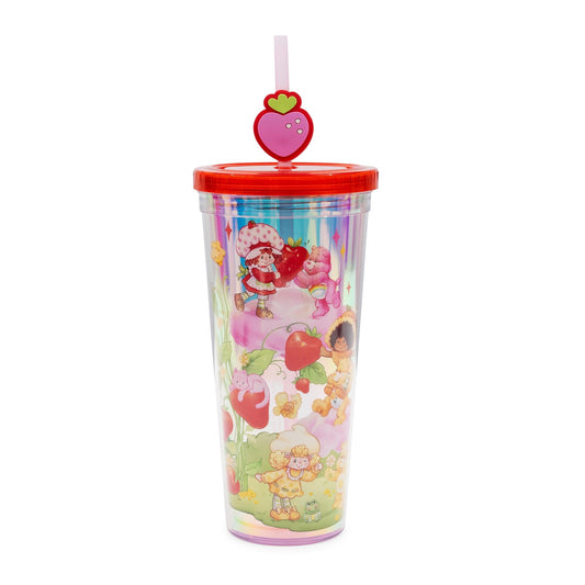 Care Bears x Strawberry Shortcake 24-Ounce Carnival Cup With Straw Topper Charm