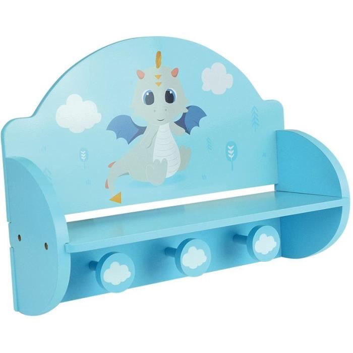 FUN HOUSE Léon le Dragon 713338 COAT RACK SHELF Dimensions: ± H. 33 x W. 46 x D. 15 cm for children