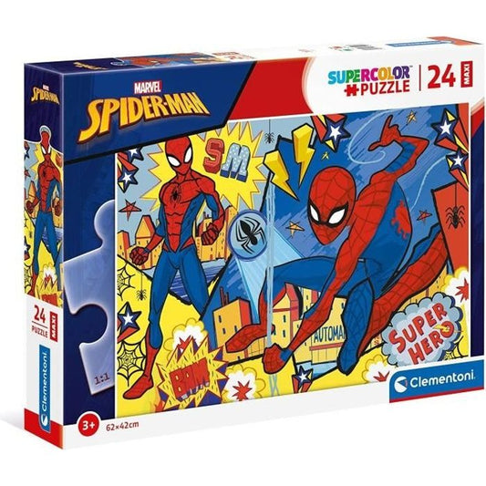 Clementoni - 24 Maxi Pieces - Marvel - Spiderman