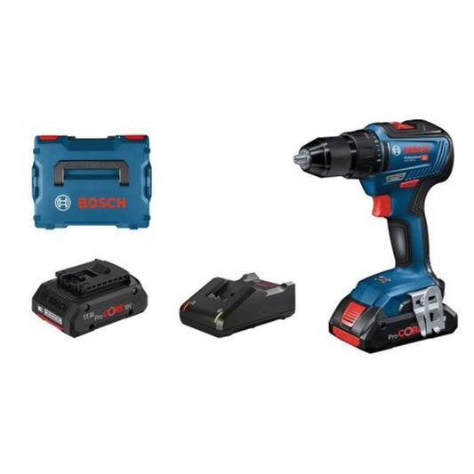 18V GSR 18V-55 Professional 18V Drill + 2 Process 4AH batteries + charger + L-Boxx-Bosch-06019h5204 box