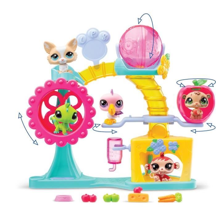BANDAI - Littlest Pet Shop - Fun Factory Box - Playset with 2 animals, decor and accessories - BF00519