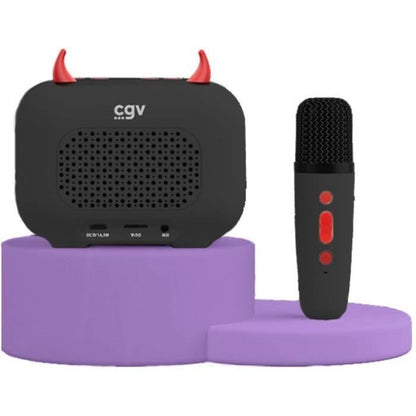 Karaoke kit / Bluetooth speaker and wireless microphone - CGV - DIABLO, Magic voice effects, 8h battery life, USB charging