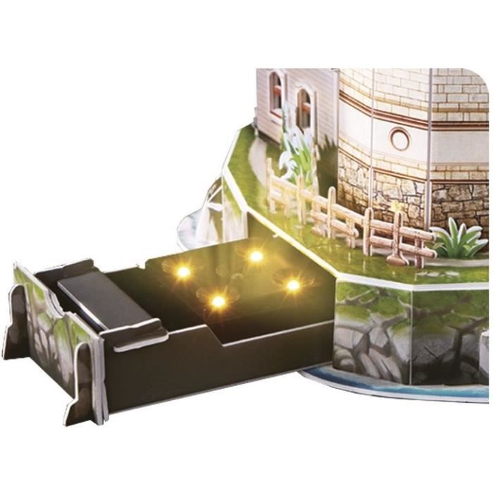 3D Lighthouse Puzzle - Construction Game - EXPLORA - 72 pieces - Ages 8 and up