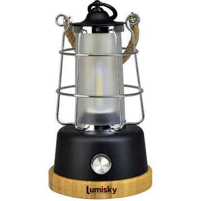 Cordless lantern - LUMISKY - WILDY - H23 cm - Rope handle - Warm white and dimmable LED