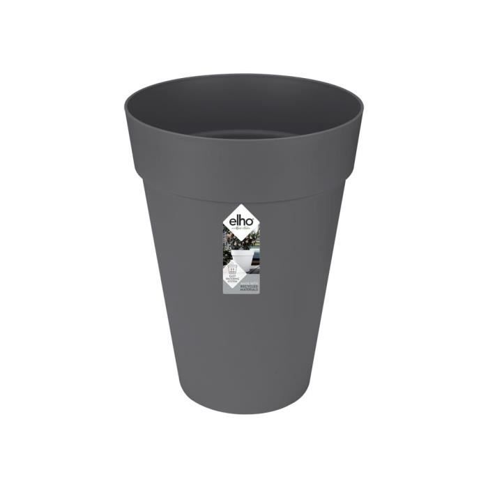 ELHO Loft Urban Round flower pot High 42 - Black - Ø 42 x H 56 cm - outdoor - 100% recycled