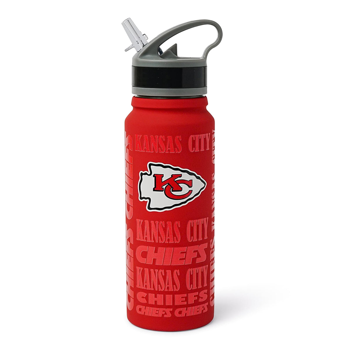 Kansas City Chiefs Replay 25-Ounce Stainless Steel Flip-Top NFL Water Bottle