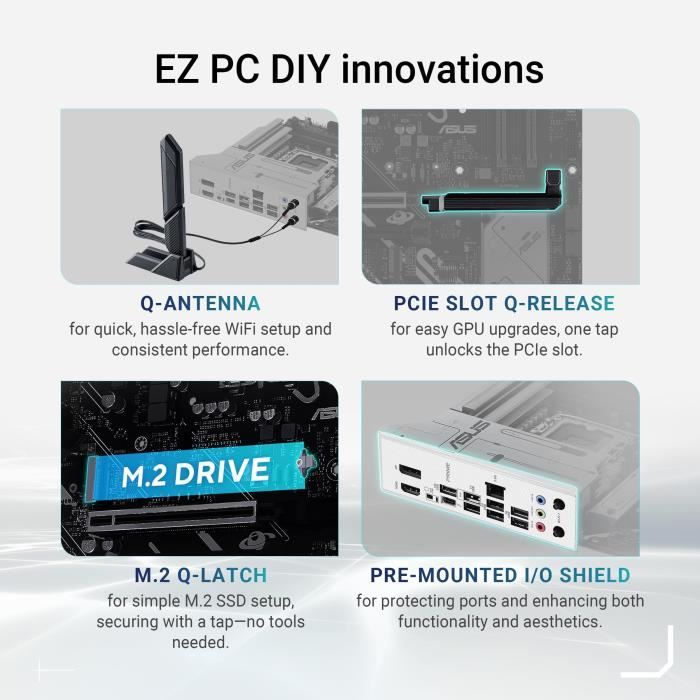 Motherboard - ASUS - PRIME Z890-P WIFI - DDR5 SDRAM - Integrated Wi-Fi - Multiple USB ports